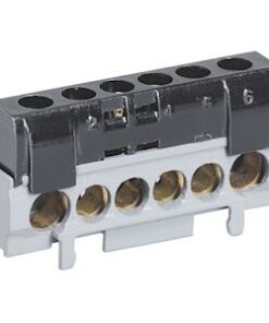 Bornier de répartition IP2X phase - 1 connexion 10-35mm² - noir - longueur 62mm - 004816