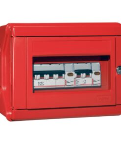 Coffret sécurité Plexo pour chaufferie - 2 voyants, 1 disj. 4P + 1 disj. 2P - 038081