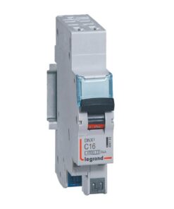 Disjoncteur DNX³ 4500 - auto/auto - U+N 230V 16A - 4,5kA - courbe C - 1 module - 406783
