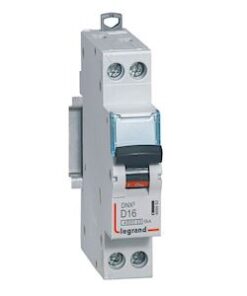 Disjoncteur DNX³ 4500 - vis/vis - U+N 230V 16A - 4,5kA - courbe D - 1 module - 406802