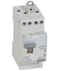 Interrupteur différentiel DX³-ID haut/haut vis - 2P 230V 40A typeF 30mA - 2 mod - 411623