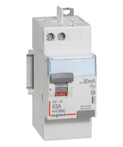 Interrupteur différentiel DX³-ID haut vis/haut auto 2P 230V 63A AC 30mA -2 mod - 411650