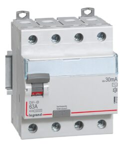 Interrupteur différentiel DX³-ID hautbas vis - 4P 400V 63A typeAC 30mA - 4 mod - 411662