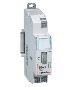 Télérupteur standard à bornes auto 230V- 1P - 250V - 16A - 1F - 1 module - 412420