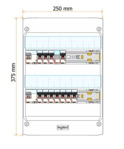 Tableau électrique pré équipé 2 Rangées 13 Modules